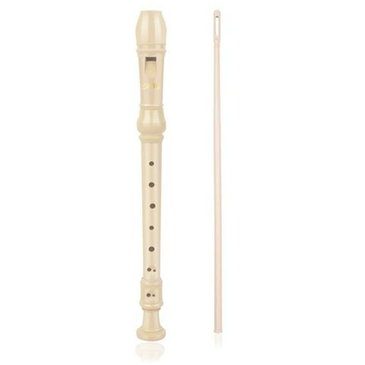 Soprano Descant Recorder 8 hul med instruktion til rengøringsstang