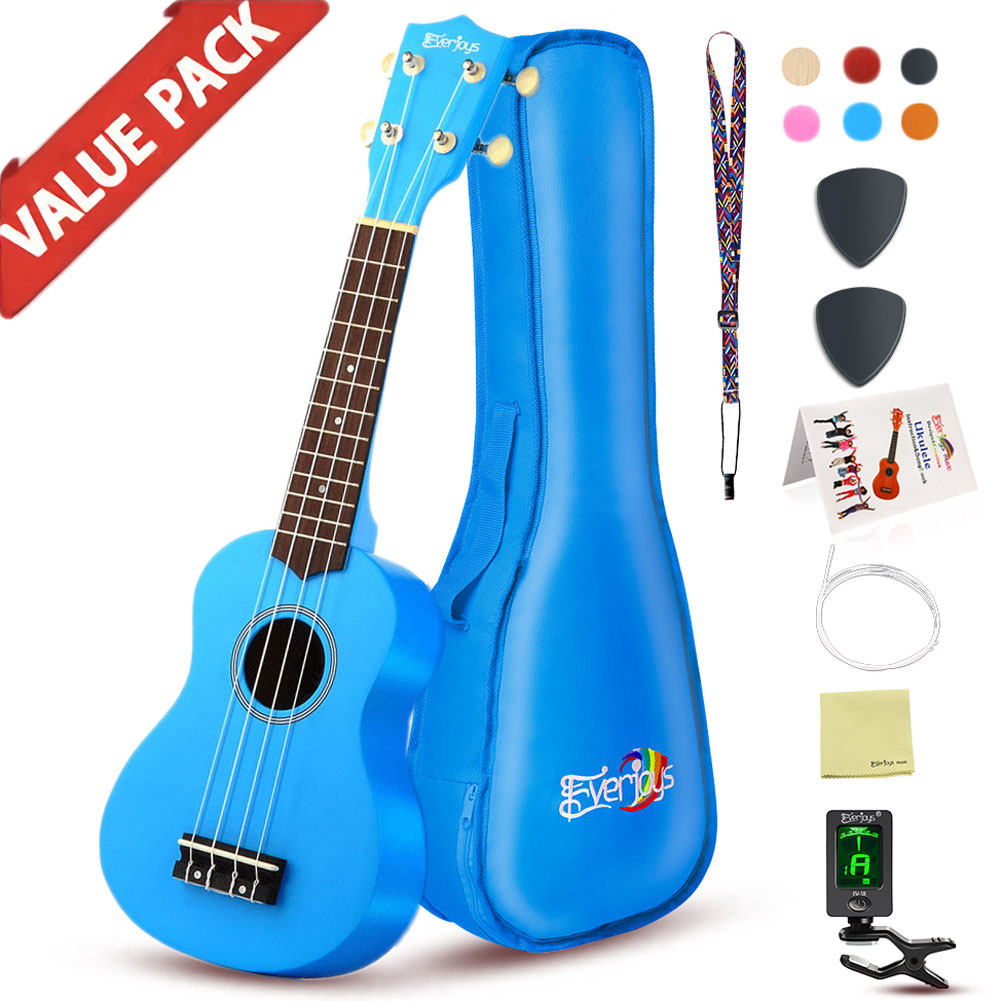 Soprano Ukulele Begynderpakke-21 tommer med gig taske Songbook Digital Tuner