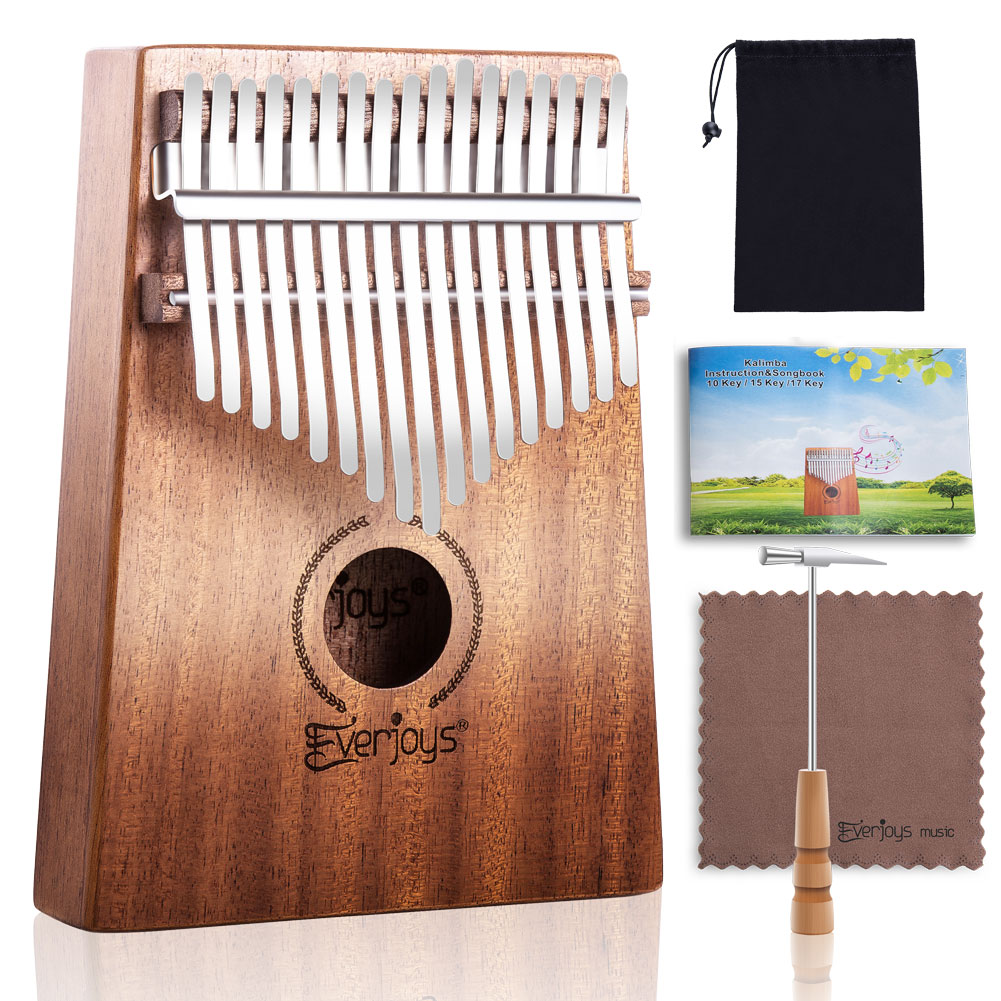 Kalimba Mbira Sanza - 17 Keys Thumb Piano Begynder sæt