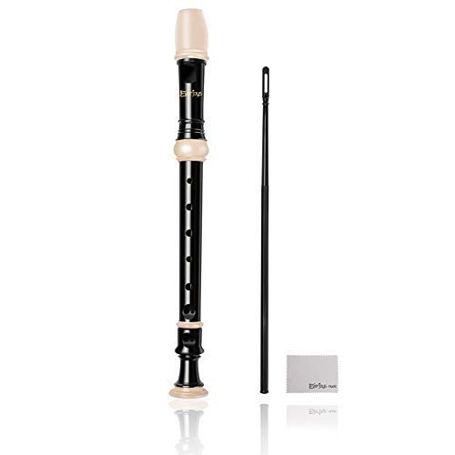 Soprano Descant Recorder 8 hul med instruktion til rengøringsstang